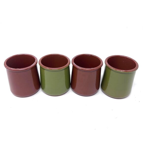 La Fermiere Yogurt Pots Olive Green Espresso Brown Limited Fall 2025 Lot of 4 - Picture 4 of 5
